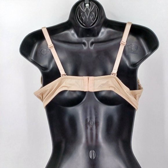 MAIDENFORM Sz 40D Push Up Nude Bra Padded Sexy Support Cross Back Wired Stretch - Picture 7 of 12